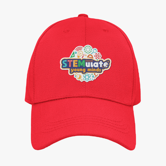 STEMulate Young Minds Dad Hat in Red