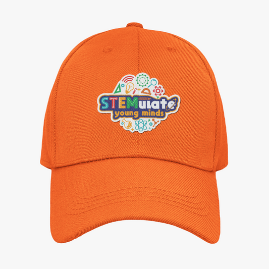 STEMulate Young Minds Dad Hat in Orange