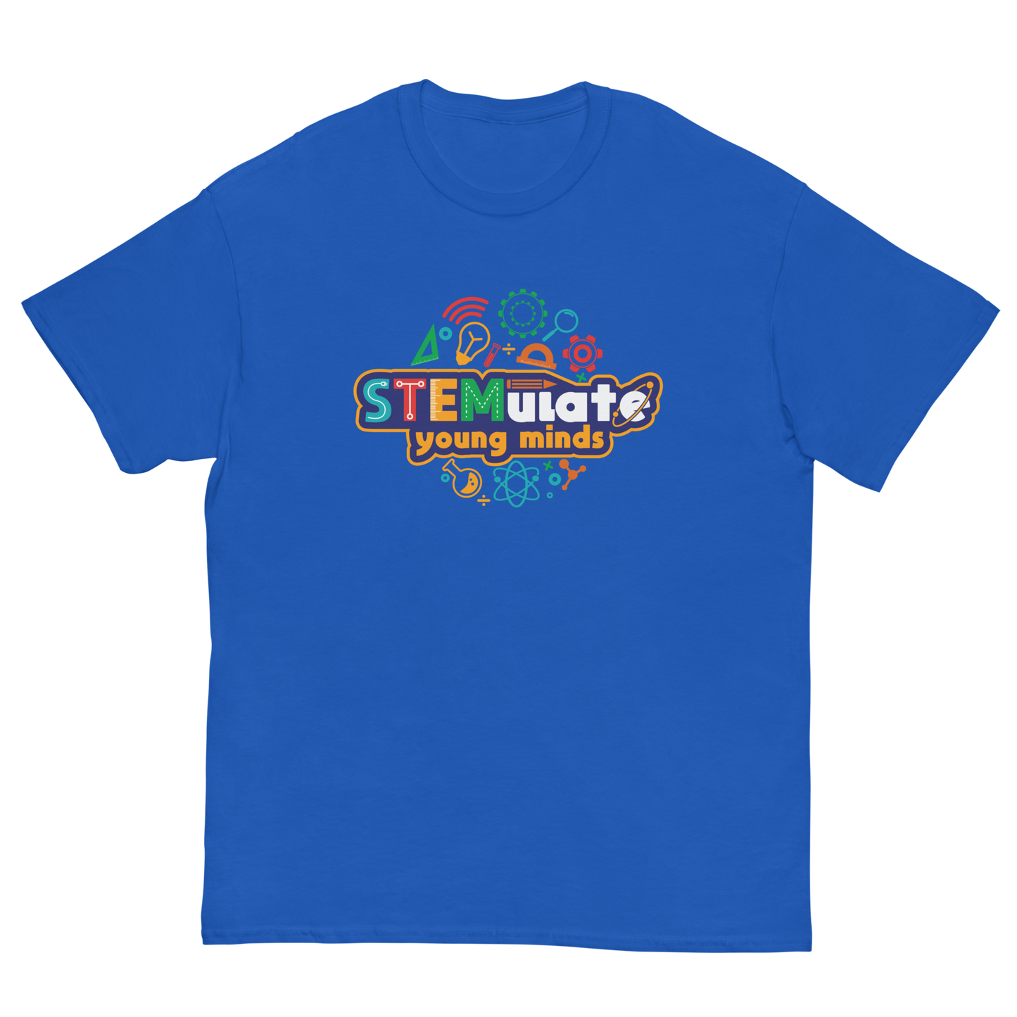 STEMulate Young Minds Tee in Royal Blue
