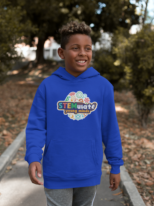 Youth STEMulate Young Minds Hoodie in Royal Blue