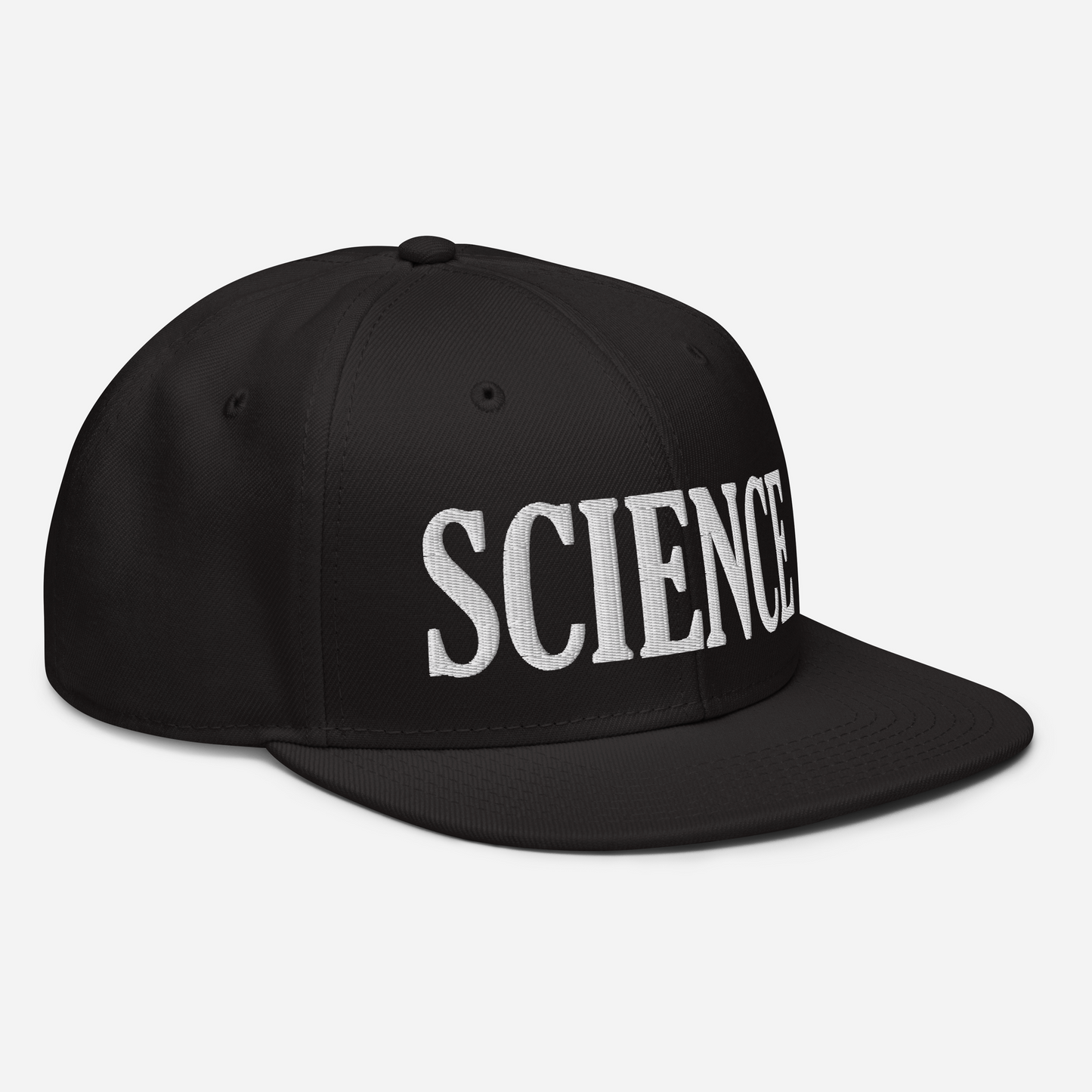 SCIENCE Snapback Hat in Black